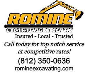A 300x250 pixel Advertisement and Flyer for Romine Excavating & Septic