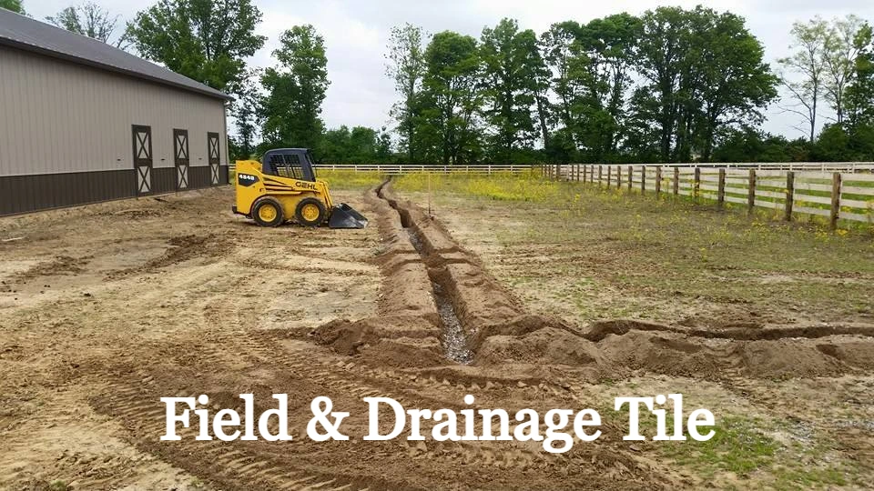 Romine Excavating & Septic offers Field Tile & Drainage Tile to help you get rid of pooling water on your property and promote solid growth for your crops
